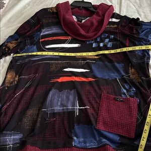 Ali Miles Multicolor Abstract Sweater